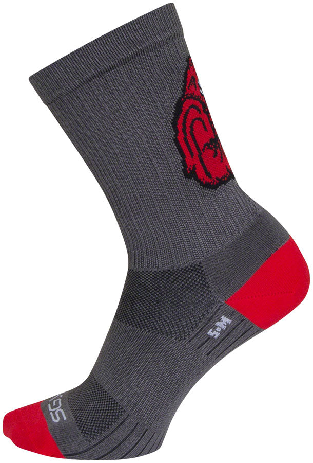 Load image into Gallery viewer, SockGuy SGX Rise and Grind Socks - 6", Gray, Large/X-Large
