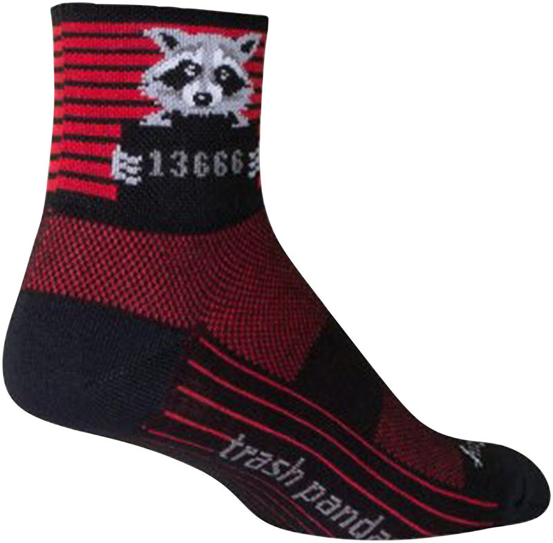 Load image into Gallery viewer, SockGuy Classic Busted Socks - 3", Black/Red Stripe, Large/X-Large
