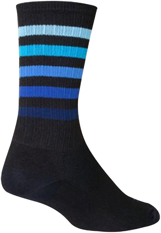 Load image into Gallery viewer, SockGuy SGX Deep Socks - 6", Black/Blue, Large/X-Large
