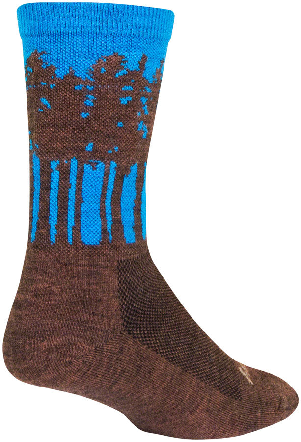 Load image into Gallery viewer, Pack of 2 SockGuy Treeline Wool Socks - 6 inch, Brown/Blue, Large/X-Large
