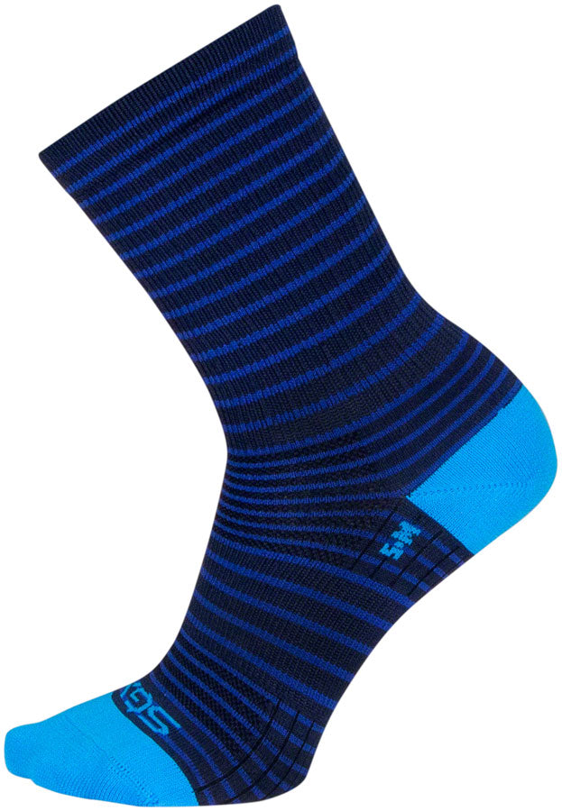 Load image into Gallery viewer, SockGuy Navy Stripes SGX Socks - 6", Navy, Large/X-Large
