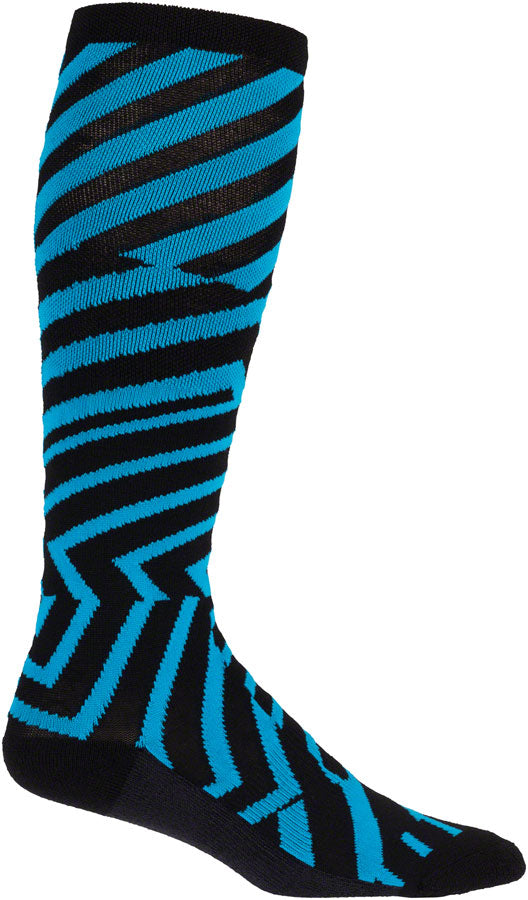 Load image into Gallery viewer, 45NRTH Dazzle Midweight Knee Wool Sock - Blue, Large
