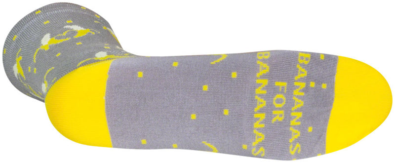 Load image into Gallery viewer, SockGuy Bananas Crew Sock - 6", Large/X-Large Stretch-To-Fit Sizing System
