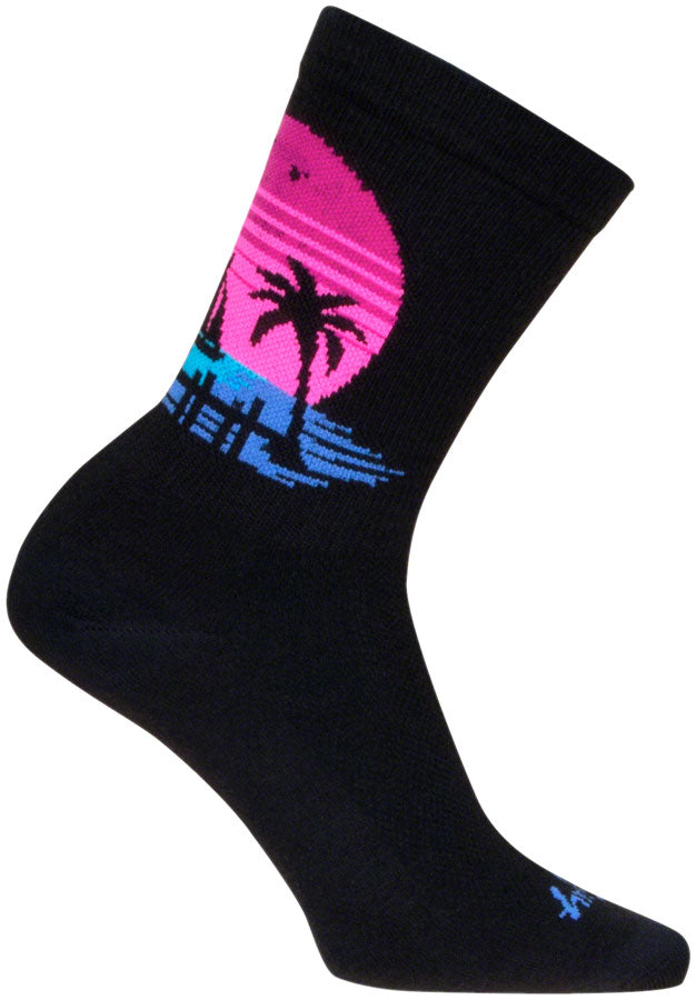 Load image into Gallery viewer, SockGuy Sunset Crew Sock - 6", Large/X-Large Stretch-To-Fit Sizing System
