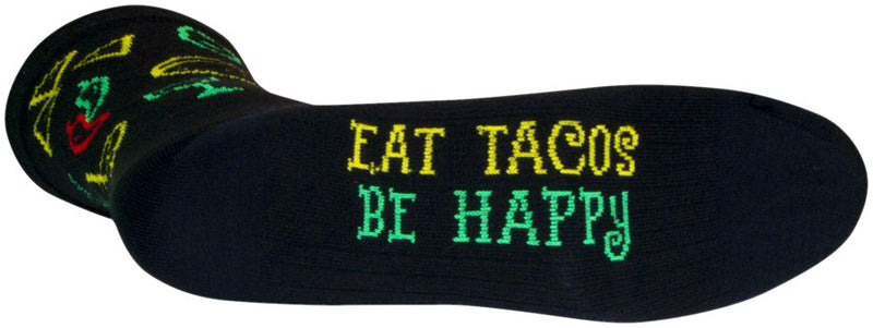 Load image into Gallery viewer, SockGuy Taco Life Crew Sock - 6", Large/X-Large Stretch-To-Fit Sizing System
