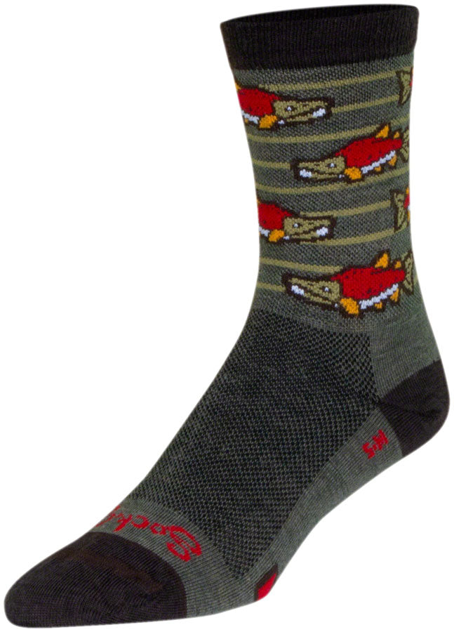 Load image into Gallery viewer, Sockguy Sock Eye 6" Wool Crew L/xl
