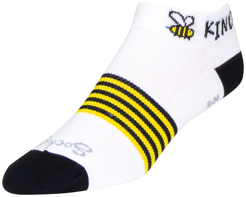 Load image into Gallery viewer, SockGuy Classic Bee Kind Socks - 1", Small/Medium
