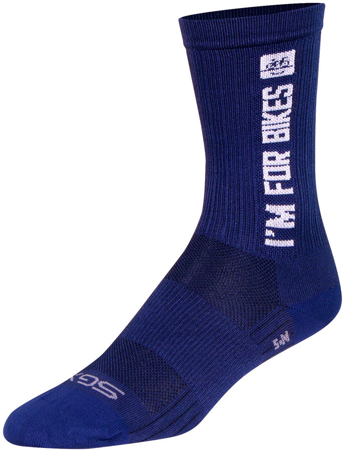 Load image into Gallery viewer, SockGuy SGX People For Bikes Socks - 7", Small/Medium
