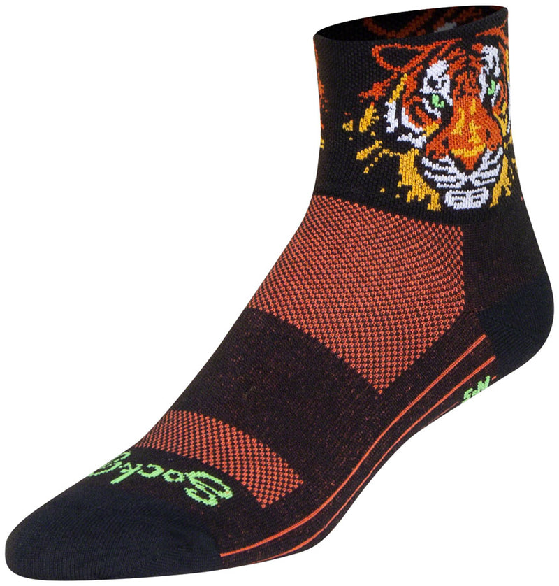 Load image into Gallery viewer, SockGuy Classic Easy Tiger Socks - 3", Small/Medium
