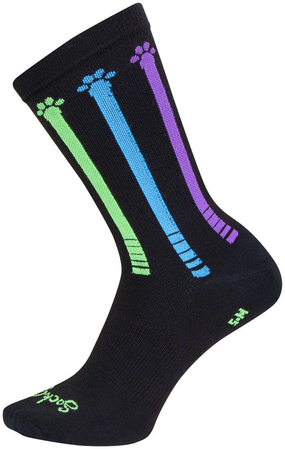 Load image into Gallery viewer, SockGuy Pawsitive Crew Socks - 6", Small/Medium
