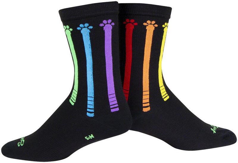 Load image into Gallery viewer, SockGuy Pawsitive Crew Socks - 6", Small/Medium
