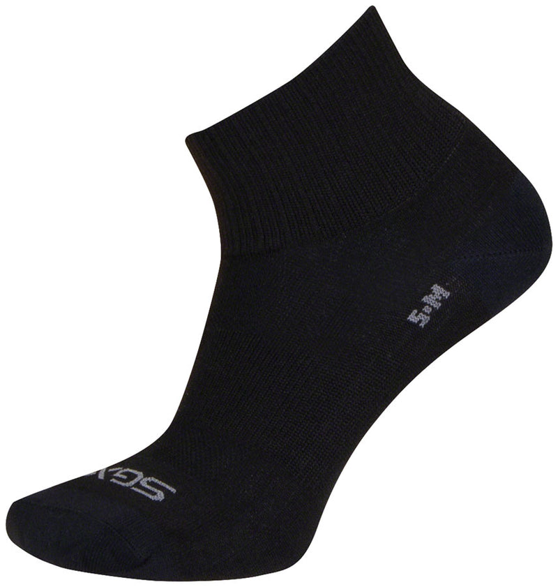Load image into Gallery viewer, SockGuy SGX Black Socks - 2.5", Small/Medium
