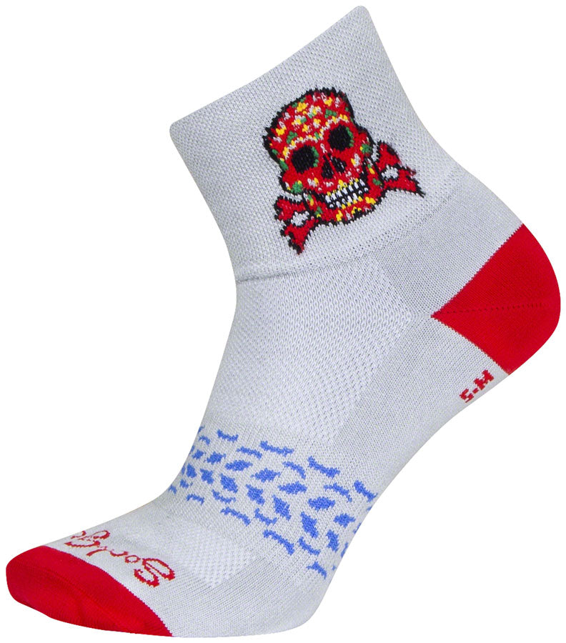 Load image into Gallery viewer, SockGuy Classic Red Skull Socks - 3", Small/Medium
