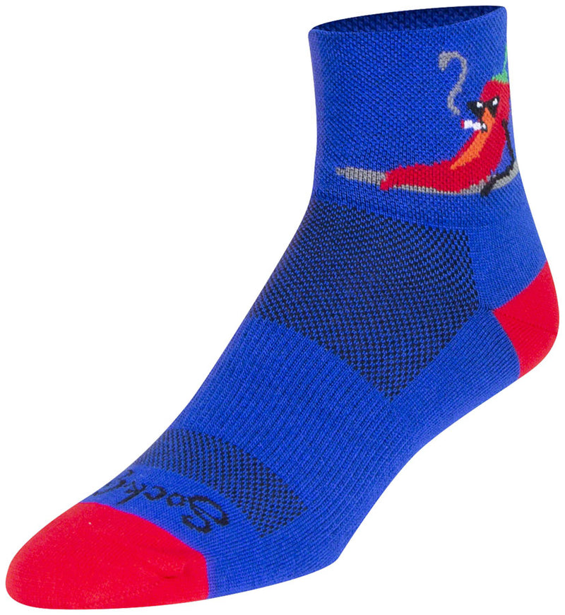 Load image into Gallery viewer, SockGuy Classic Smokin' Hot Socks - 3", Small/Medium
