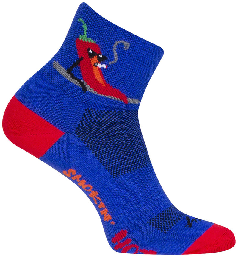 Load image into Gallery viewer, SockGuy Classic Smokin' Hot Socks - 3", Small/Medium
