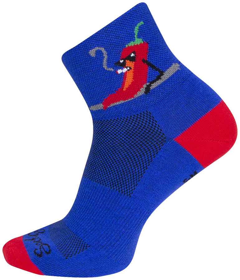 Load image into Gallery viewer, SockGuy Classic Smokin' Hot Socks - 3", Small/Medium
