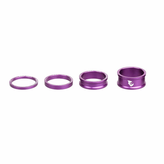 Wolf Tooth Anodized Aluminum Headset Spacers Kit - Precision 3-15mm, Orange