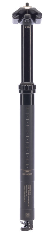 Teravail Telec Dropper Seatpost - 27.2 x 430mm, 125mm Travel, Black, No Remote