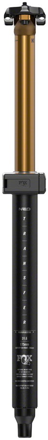 FOX Transfer Neo Factory Series Wireless Dropper Seatpost - 30.9 mm, 100 mm, Internal Routing, Kashima Coat