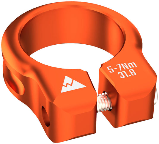 Wheels Manufacturing Seatpost Clamp - 31.8mm, Bolt-On, Orange