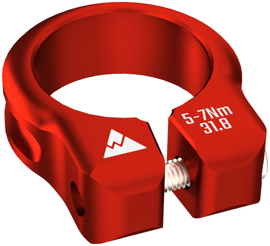 Wheels Manufacturing Seatpost Clamp - 34.9mm, Bolt-On, Red