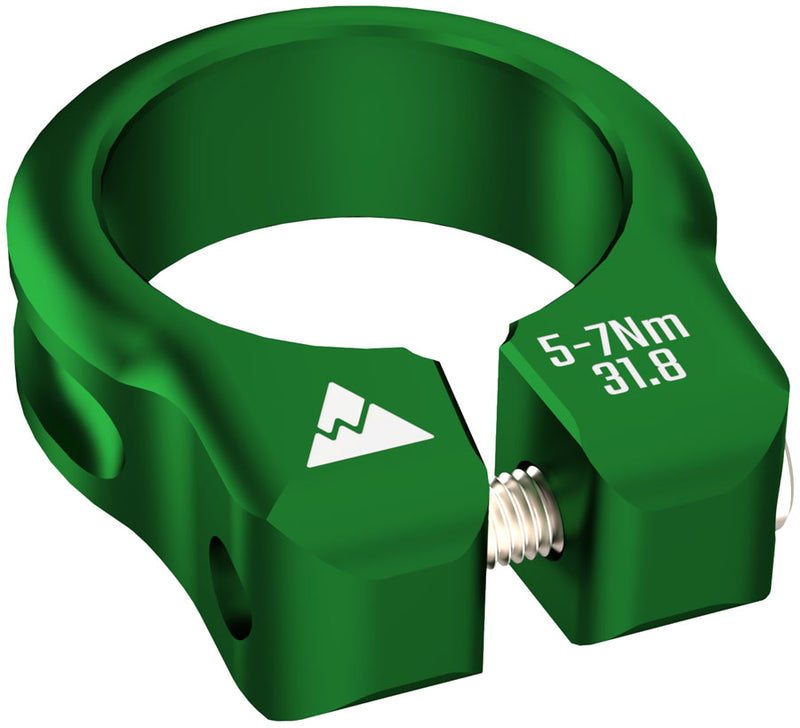 Load image into Gallery viewer, Wheels Manufacturing Seatpost Clamp - 34.9mm, Bolt-On, Green
