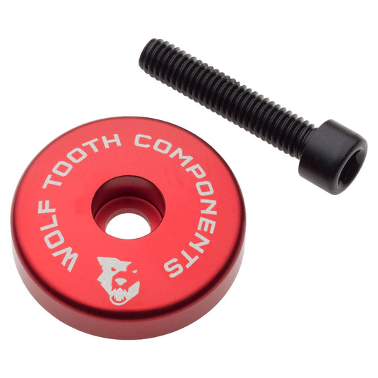 Wolf Tooth Ultralight Aluminum Stem Cap with Integrated Spacer - 1-1/8" Compatibility
