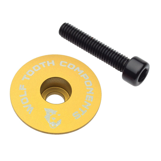 Wolf Tooth Ultralight 7075 Aluminum Stem Cap & Bolt - Raw Silver