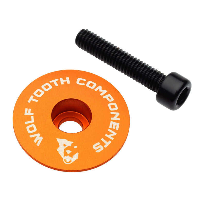 Load image into Gallery viewer, Wolf Tooth Ultralight 7075 Aluminum Stem Cap &amp; Bolt - Raw Silver
