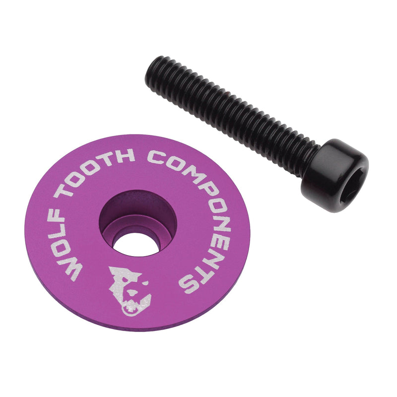 Load image into Gallery viewer, Wolf Tooth Ultralight 7075 Aluminum Stem Cap &amp; Bolt - Raw Silver
