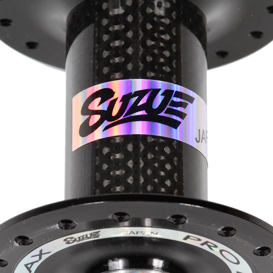 Suzue Carbon Pro Max SB Track Front Hub, 100x32h, Black