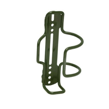 Tanaka Army Green 8-Moves LH Side Load Aluminum Bottle Cage Durable, Adjustable Cycling Gear