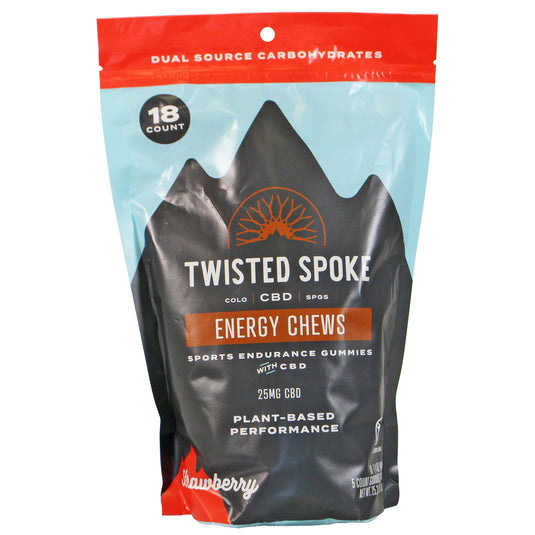 Twisted Spoke CBD CBD Energy Chew Gummies, Strawberry, 18pk/Case