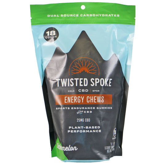 Twisted Spoke CBD CBD Energy Chew Gummies, Watermelon, 18pk/Case