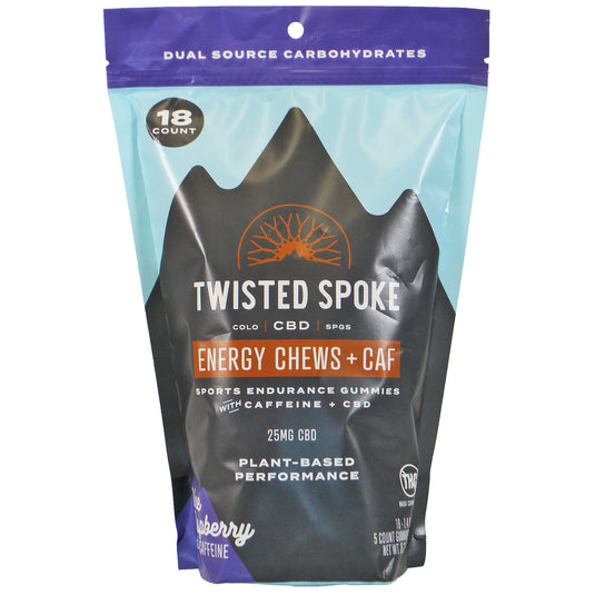 Twisted Spoke CBD CBD Energy Chew Gummies, Blue Raspberry, 18pk/Case