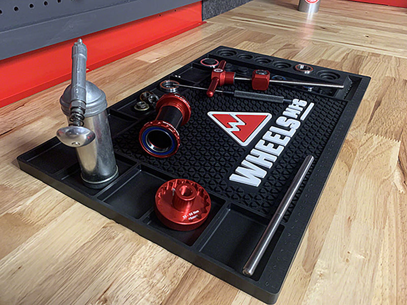 Load image into Gallery viewer, Wheels Manufacturing Ultimate Benchtop Mat Bench Mat Black BENCHTOPMAT1-1
