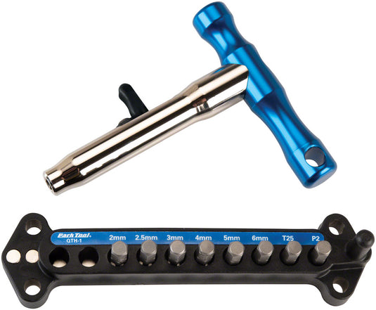 Park Tool QTH-1 Quick Change Bit Driver Set Multi Tool Black/Blue QTH-1