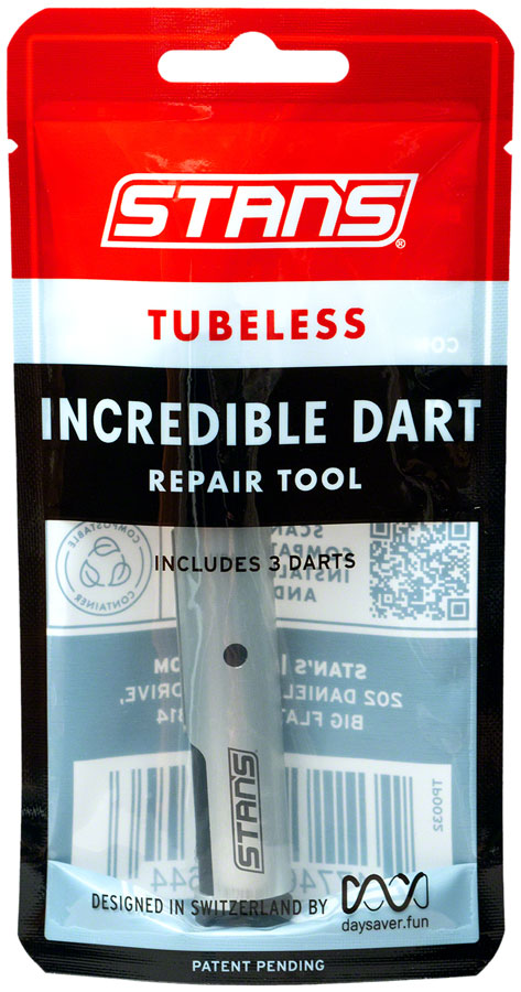 Stan's Incredible DART Tubeless Repair Tool, Silver/Black