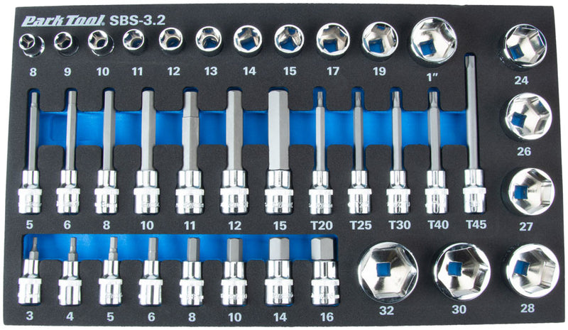 Load image into Gallery viewer, Park-Tool-Socket-and-Bit-Set-37-Piece-SBS-3.2-Ratchets-and-Bits-HXTL0345
