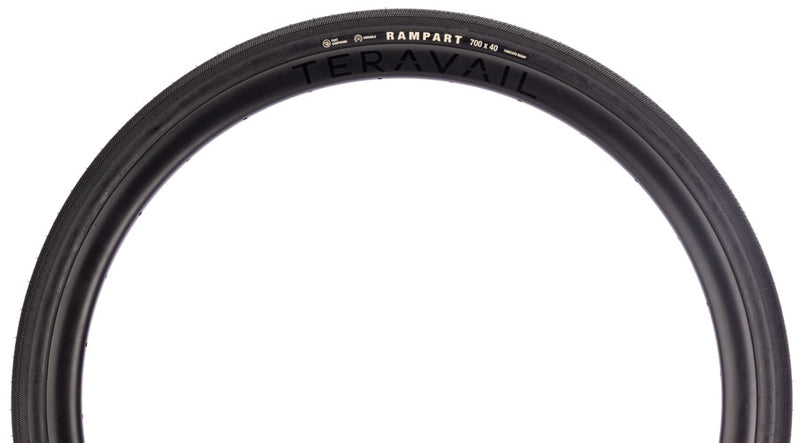 Load image into Gallery viewer, Teravail Rampart Tire - 700 x 40, Tubeless, Folding, Black, Durable, Fast Compound
