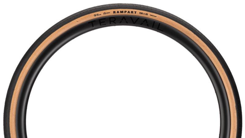 Load image into Gallery viewer, Teravail Rampart Tire - 700 x 40, Tubeless, Folding, Tan, Durable, Fast Compound
