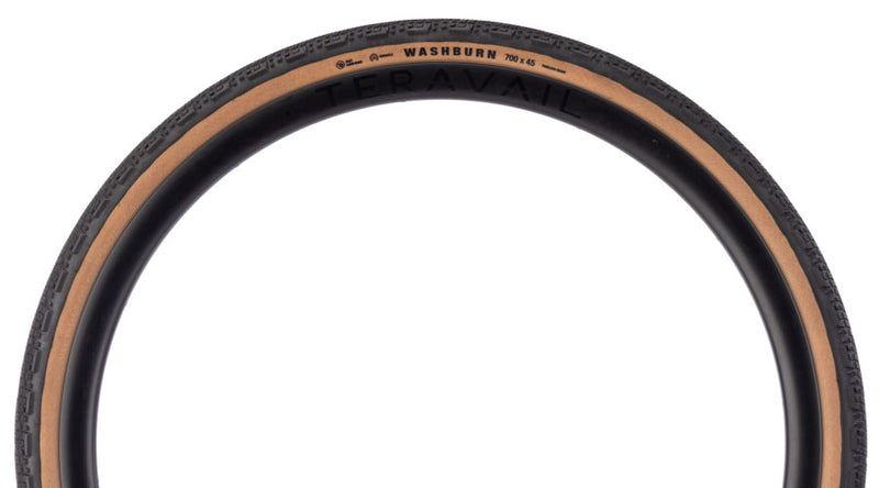 Load image into Gallery viewer, Teravail Washburn Tire - 700 x 45, Tubeless, Folding, Tan, Durable, Fast Compound
