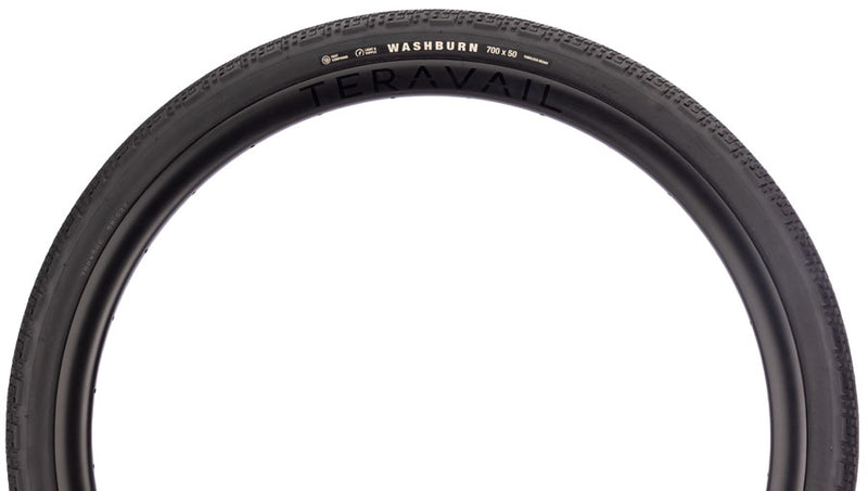 Load image into Gallery viewer, Teravail Washburn Tire - 700 x 50, Tubeless, Folding, Black, Durable, Fast Compound
