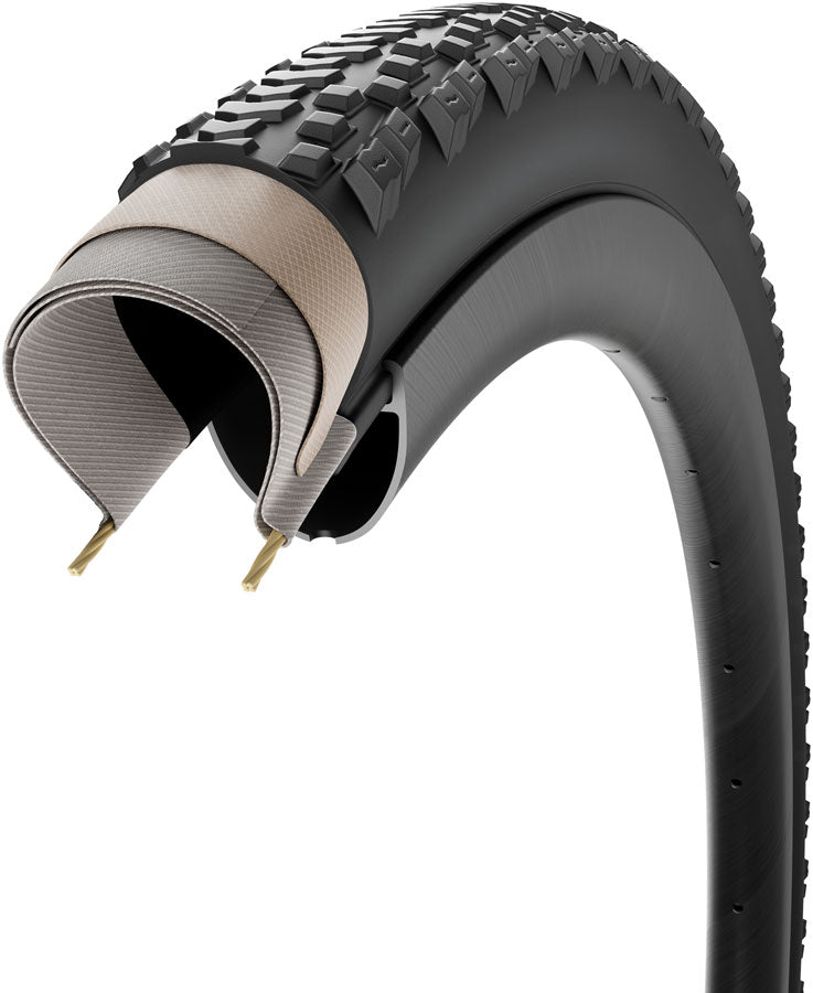 Load image into Gallery viewer, Pirelli Cinturato Gravel RM P-Line, Gravel Tire, 700x45C, Folding, Tubeless Ready, SpeedGrip, TechWALL, 60TPI, Black
