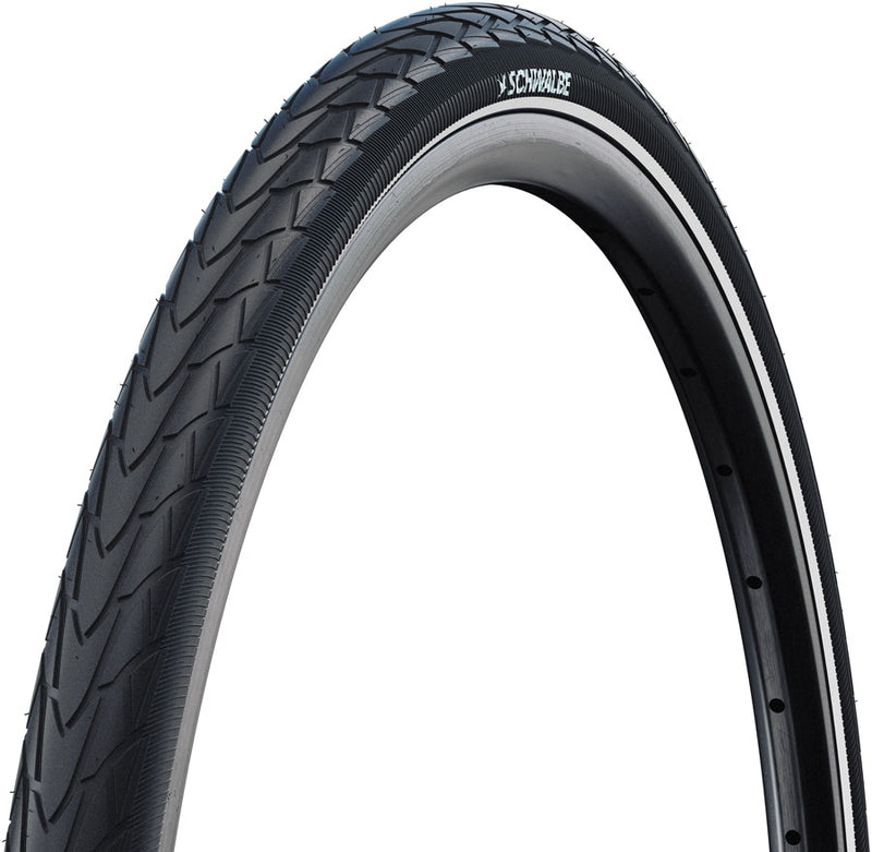 Load image into Gallery viewer, Schwalbe Marathon Racer 26''x1.50 Hybrid Tire Lightweight, Puncture-Resistant Clincher with Addix Green &amp; RaceGuard (Pack of 2)
