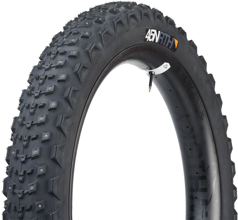 Load image into Gallery viewer, Pack of 2 45NRTH Dillinger 4 Tire - 27.5 x 4.0, Tubeless, Folding, Black, 60 TPI, 168 Carbide Steel Studs
