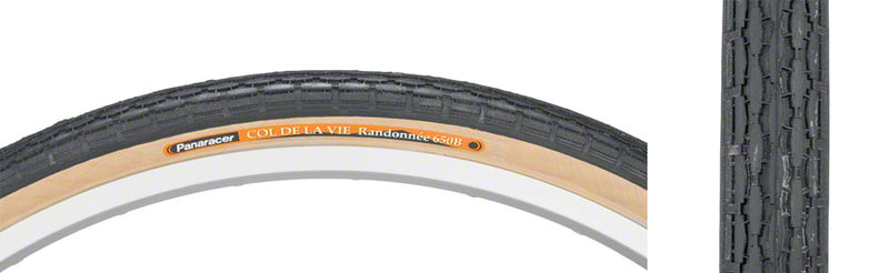 Load image into Gallery viewer, Pack of 2 Panaracer Col de la Vie Tire 650b x 38mm Wire Black/Tan 60tpi
