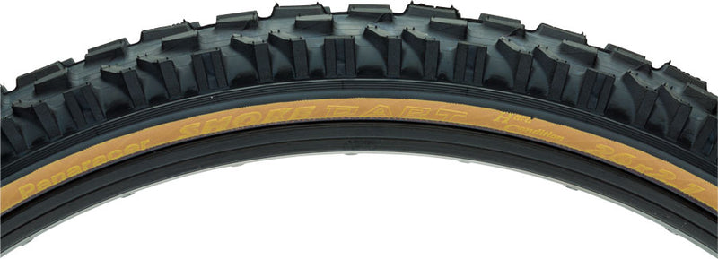 Load image into Gallery viewer, Premium 26" Mountain Bike Tire Bundle - Panaracer Dart &amp; Smoke Clincher Folding Tires with 3D Multi-Angle Knobs, 60 TPI, Black/Tan, Durable Performance &amp; Cornering Traction
