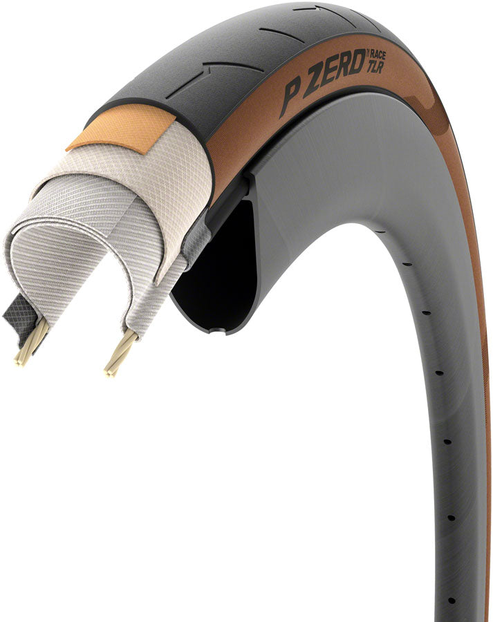 Load image into Gallery viewer, Pirelli PZero Race TLR Road Tire, 700x30C, Folding, Tubeless Ready, SmartEVO, TechWALL+, 127TPI, Tanwall, Made in Italy
