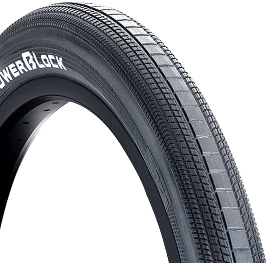 Tioga PowerBlock Tire 20 x 1.6 TPI 60 Clincher Wire Black BMX Bike
